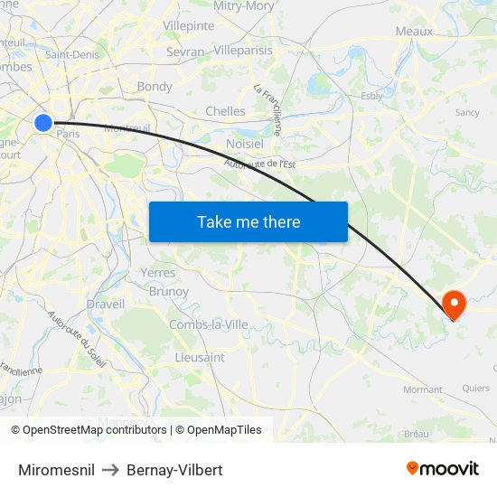 Miromesnil to Bernay-Vilbert map