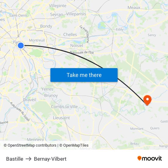 Bastille to Bernay-Vilbert map