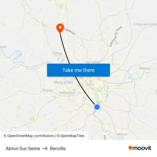 Ablon-Sur-Seine to Berville map