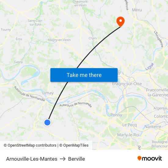 Arnouville-Les-Mantes to Berville map