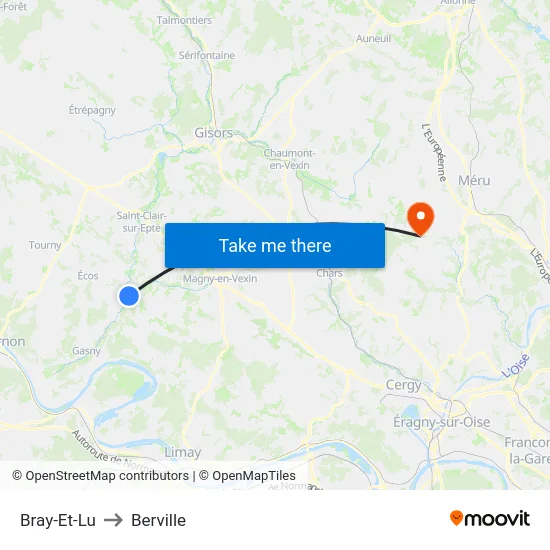 Bray-Et-Lu to Berville map