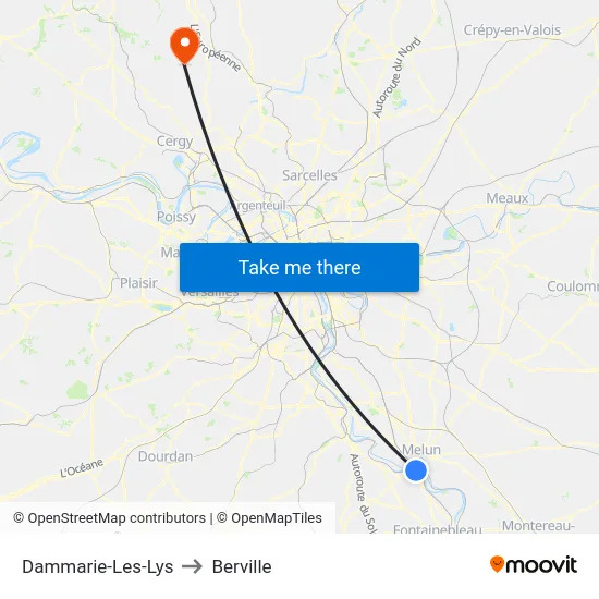 Dammarie-Les-Lys to Berville map