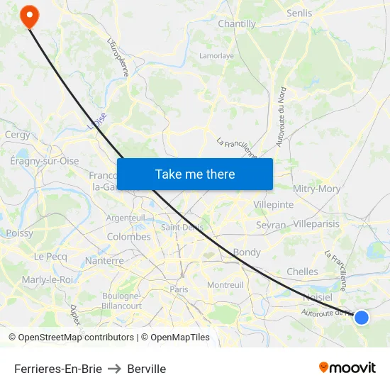 Ferrieres-En-Brie to Berville map