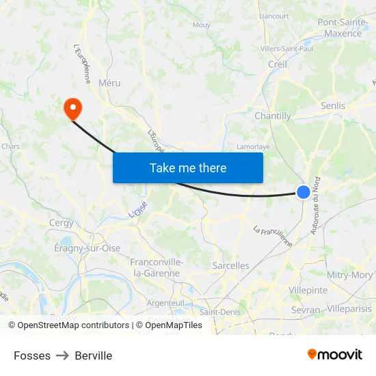 Fosses to Berville map