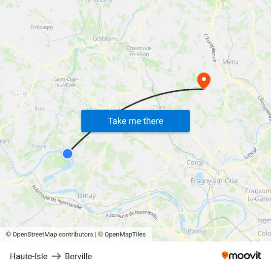 Haute-Isle to Berville map