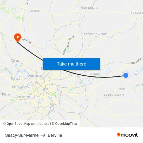 Saacy-Sur-Marne to Berville map