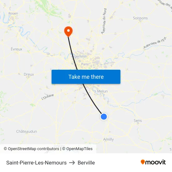 Saint-Pierre-Les-Nemours to Berville map
