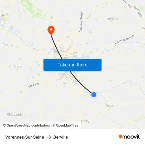 Varennes-Sur-Seine to Berville map