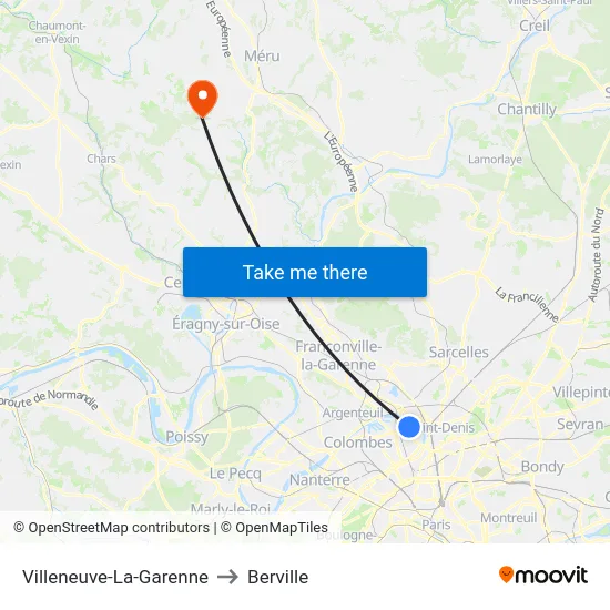 Villeneuve-La-Garenne to Berville map