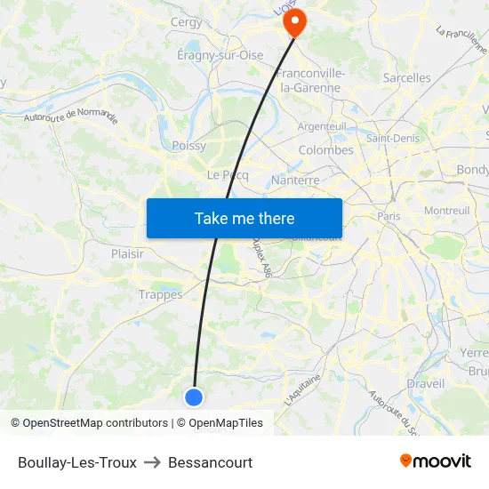 Boullay-Les-Troux to Bessancourt map