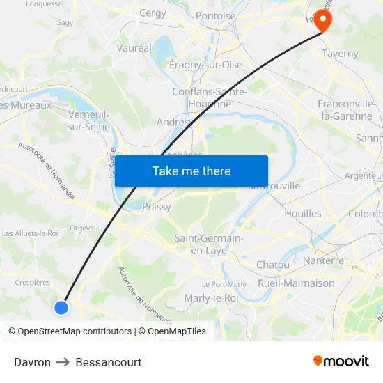 Davron to Bessancourt map