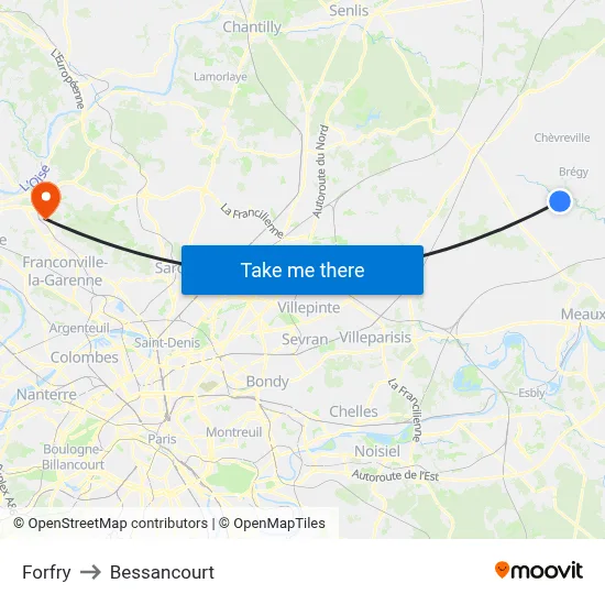 Forfry to Bessancourt map