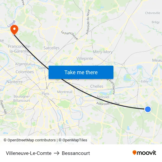 Villeneuve-Le-Comte to Bessancourt map