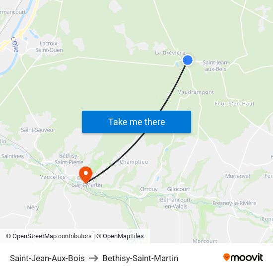 Saint-Jean-Aux-Bois to Bethisy-Saint-Martin map