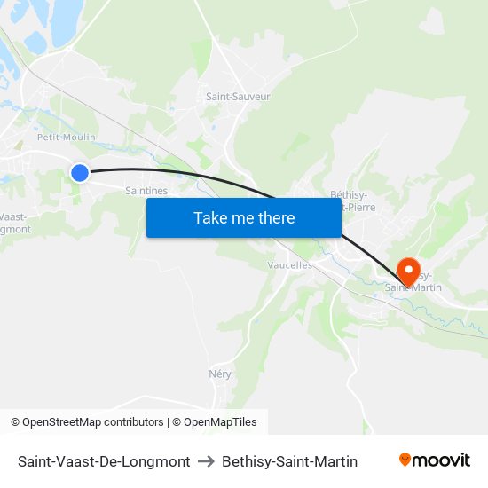 Saint-Vaast-De-Longmont to Bethisy-Saint-Martin map