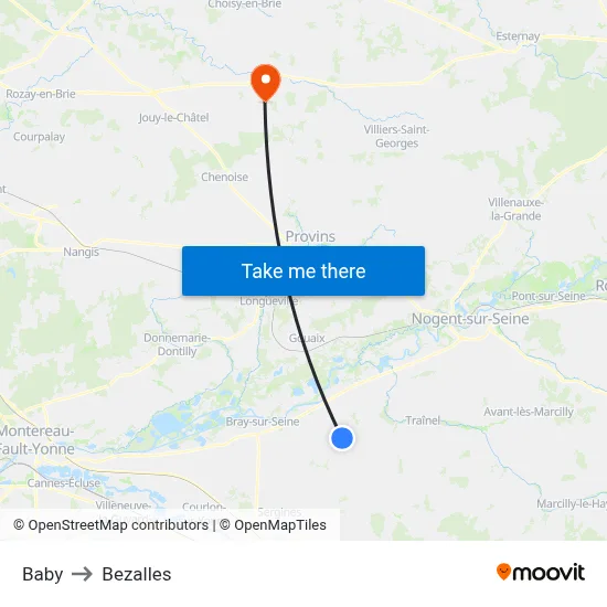 Baby to Bezalles map