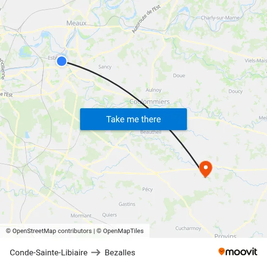 Conde-Sainte-Libiaire to Bezalles map