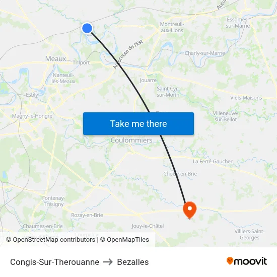 Congis-Sur-Therouanne to Bezalles map