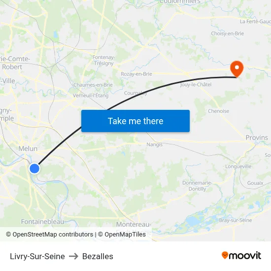 Livry-Sur-Seine to Bezalles map