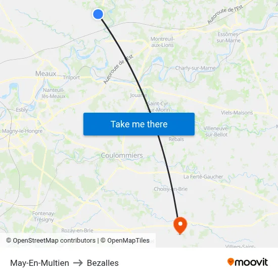 May-En-Multien to Bezalles map