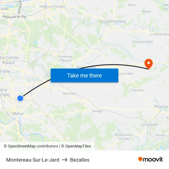 Montereau-Sur-Le-Jard to Bezalles map
