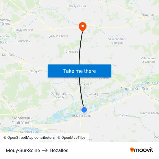 Mouy-Sur-Seine to Bezalles map