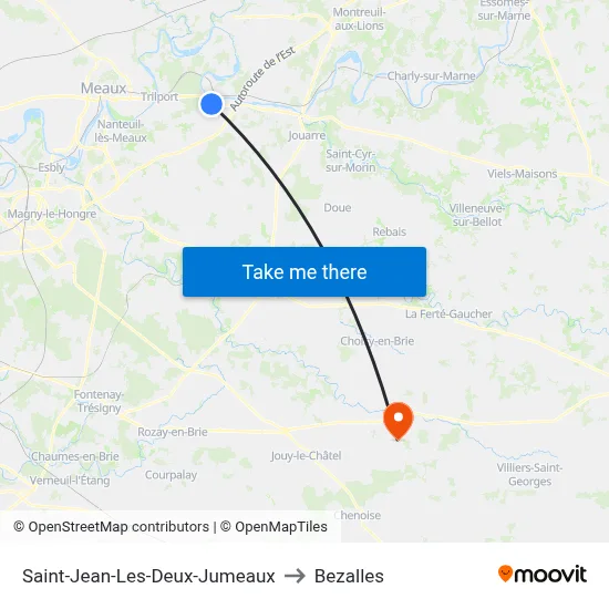 Saint-Jean-Les-Deux-Jumeaux to Bezalles map