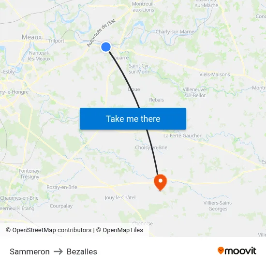 Sammeron to Bezalles map