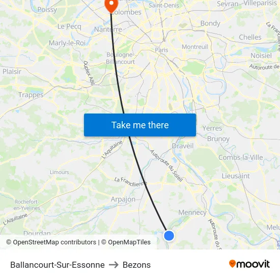 Ballancourt-Sur-Essonne to Bezons map