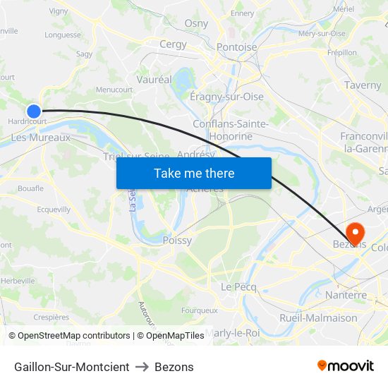 Gaillon-Sur-Montcient to Bezons map