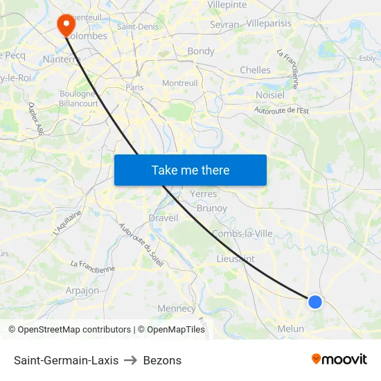 Saint-Germain-Laxis to Bezons map