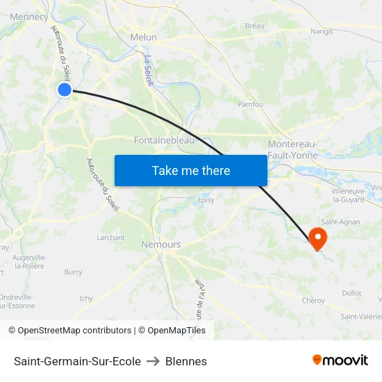 Saint-Germain-Sur-Ecole to Blennes map
