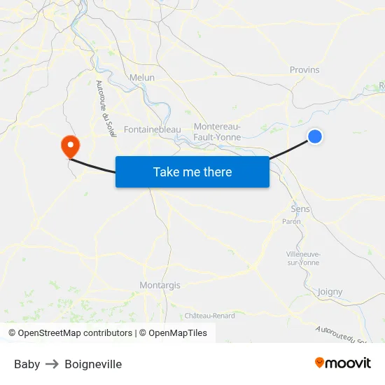 Baby to Boigneville map