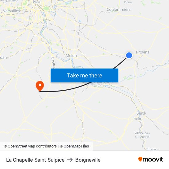 La Chapelle-Saint-Sulpice to Boigneville map