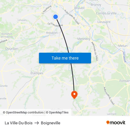 La Ville-Du-Bois to Boigneville map