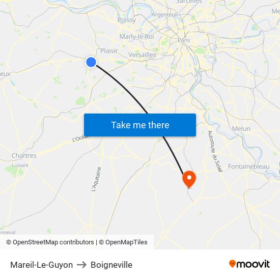 Mareil-Le-Guyon to Boigneville map