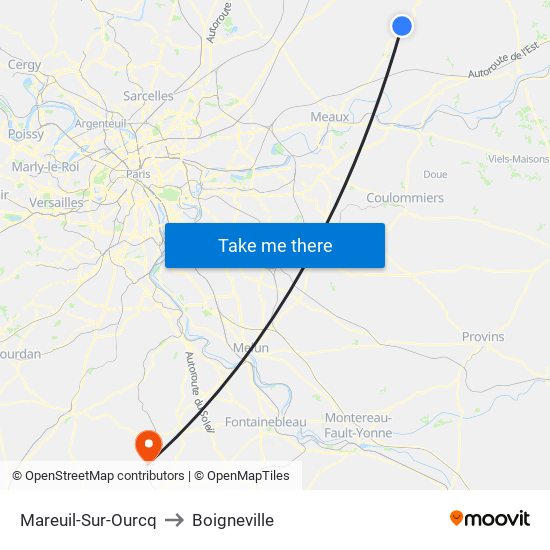 Mareuil-Sur-Ourcq to Boigneville map