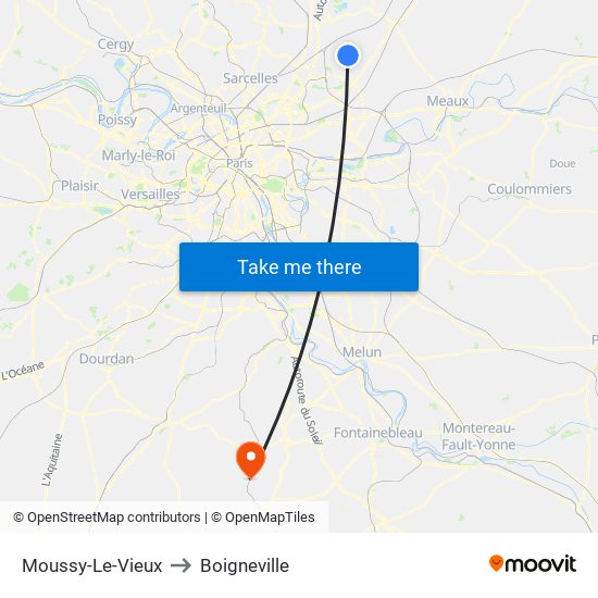 Moussy-Le-Vieux to Boigneville map