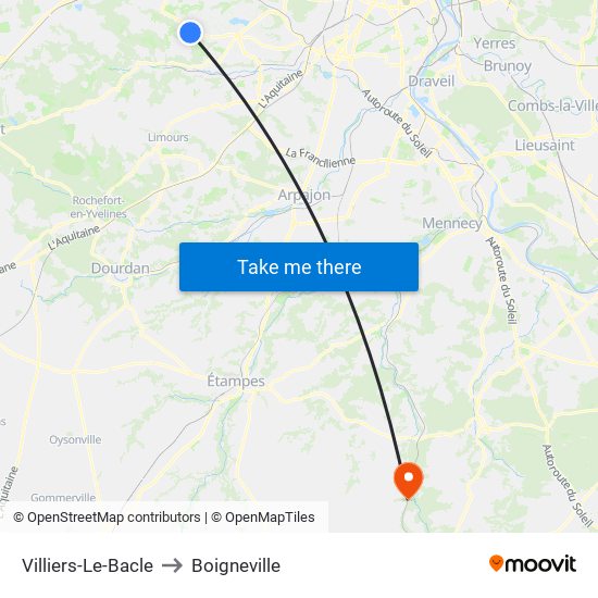 Villiers-Le-Bacle to Boigneville map