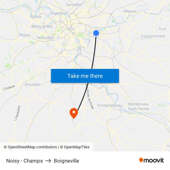 Noisy - Champs to Boigneville map