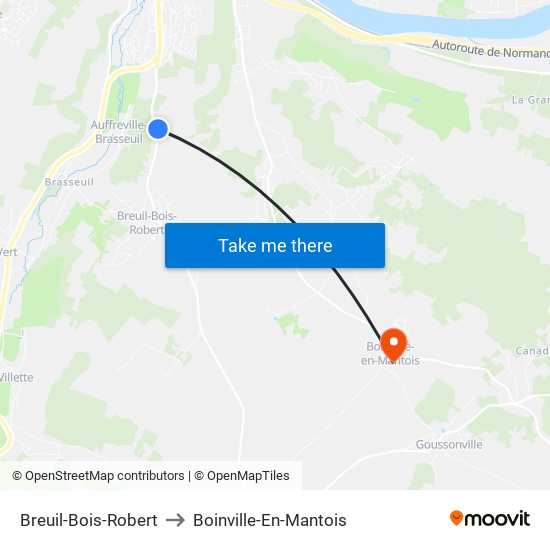 Breuil-Bois-Robert to Boinville-En-Mantois map