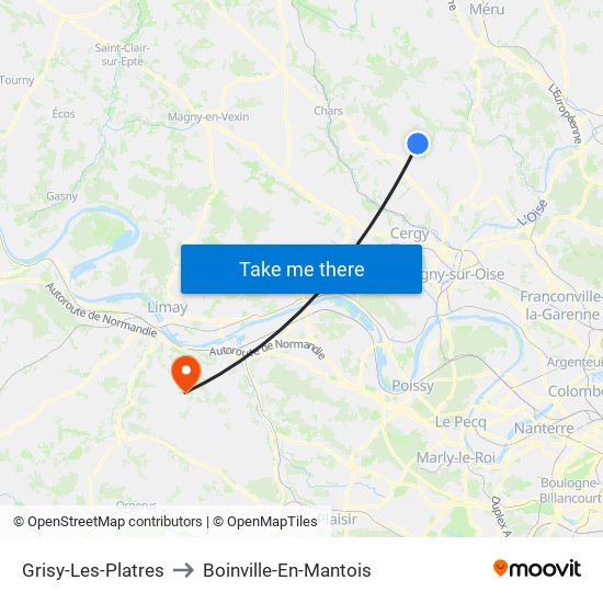 Grisy-Les-Platres to Boinville-En-Mantois map