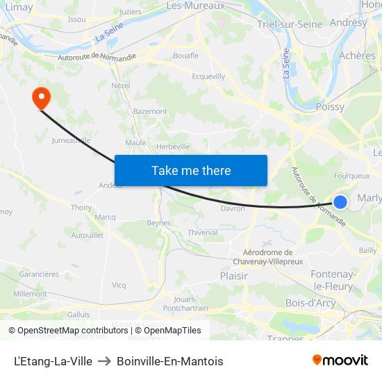 L'Etang-La-Ville to Boinville-En-Mantois map