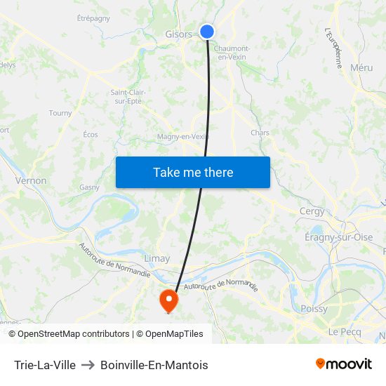 Trie-La-Ville to Boinville-En-Mantois map