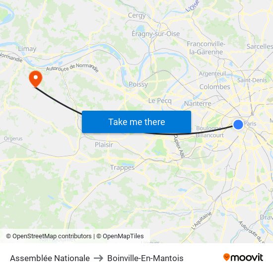 Assemblée Nationale to Boinville-En-Mantois map