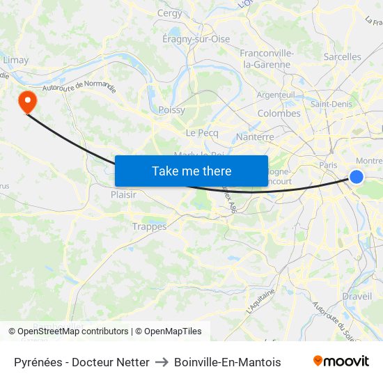 Pyrénées - Docteur Netter to Boinville-En-Mantois map