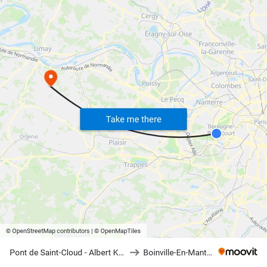 Pont de Saint-Cloud - Albert Kahn to Boinville-En-Mantois map