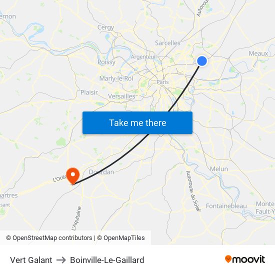 Vert Galant to Boinville-Le-Gaillard map