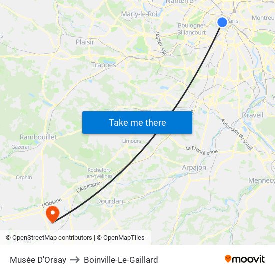 Musée D'Orsay to Boinville-Le-Gaillard map