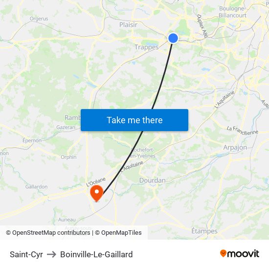 Saint-Cyr to Boinville-Le-Gaillard map